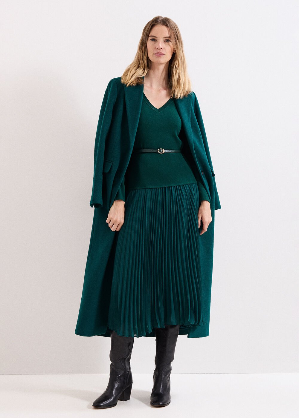 Kai V Neck Dress Green