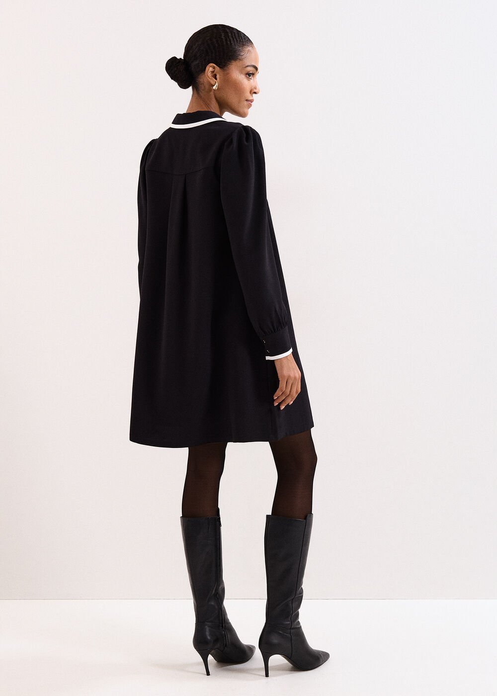 Petite Gina Swing Dress Black