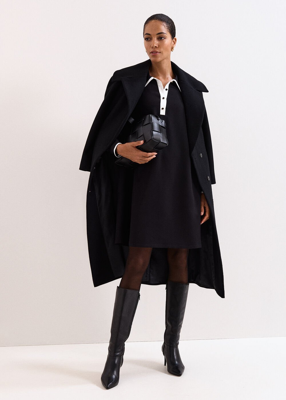 Petite Gina Swing Dress Black