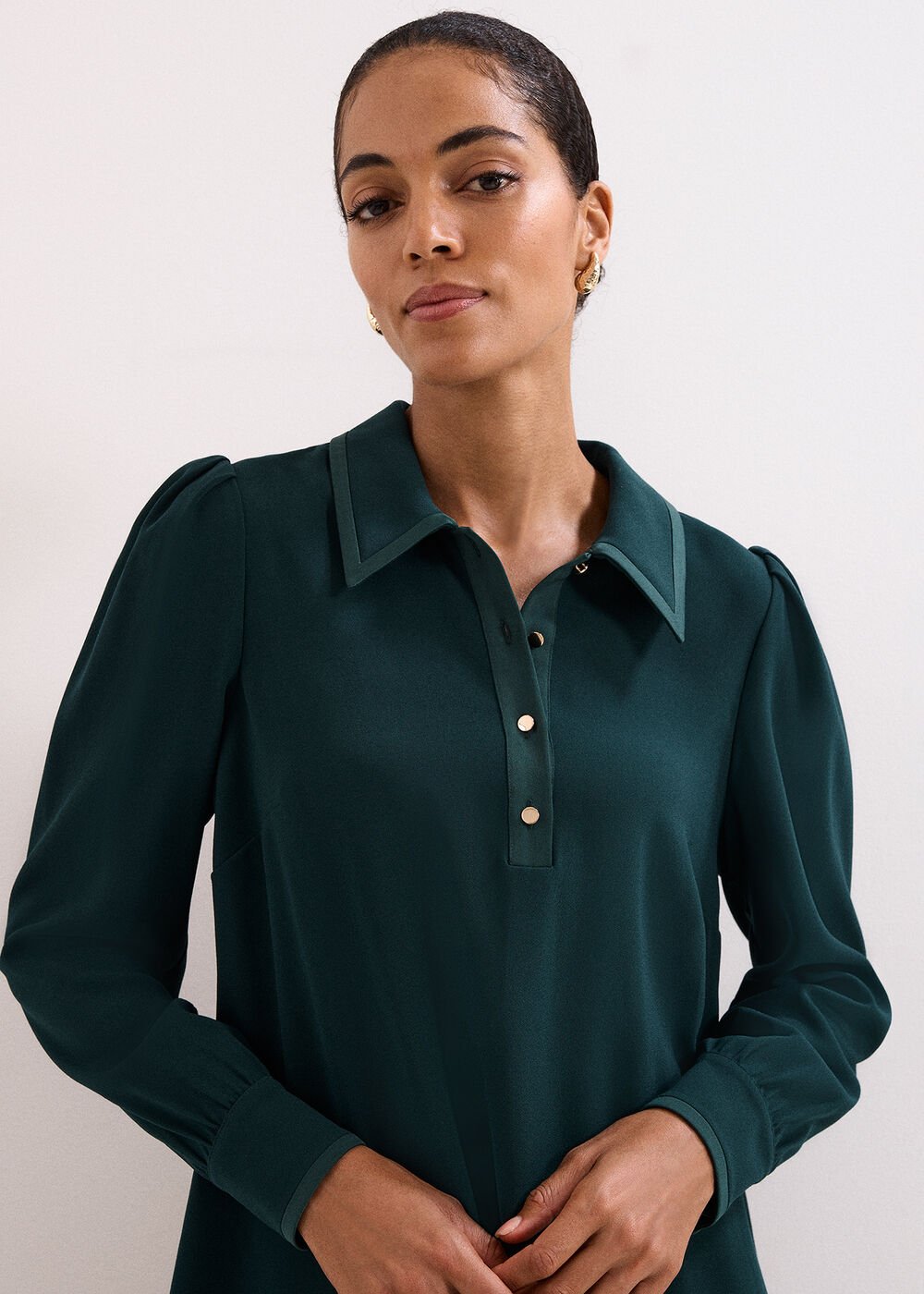 Petite Gina Swing Dress Green