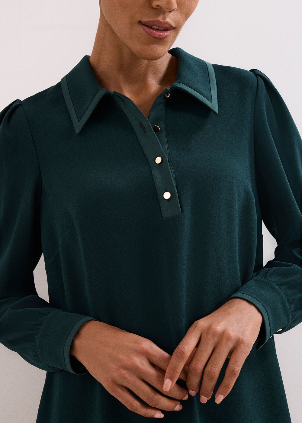 Petite Gina Swing Dress Green