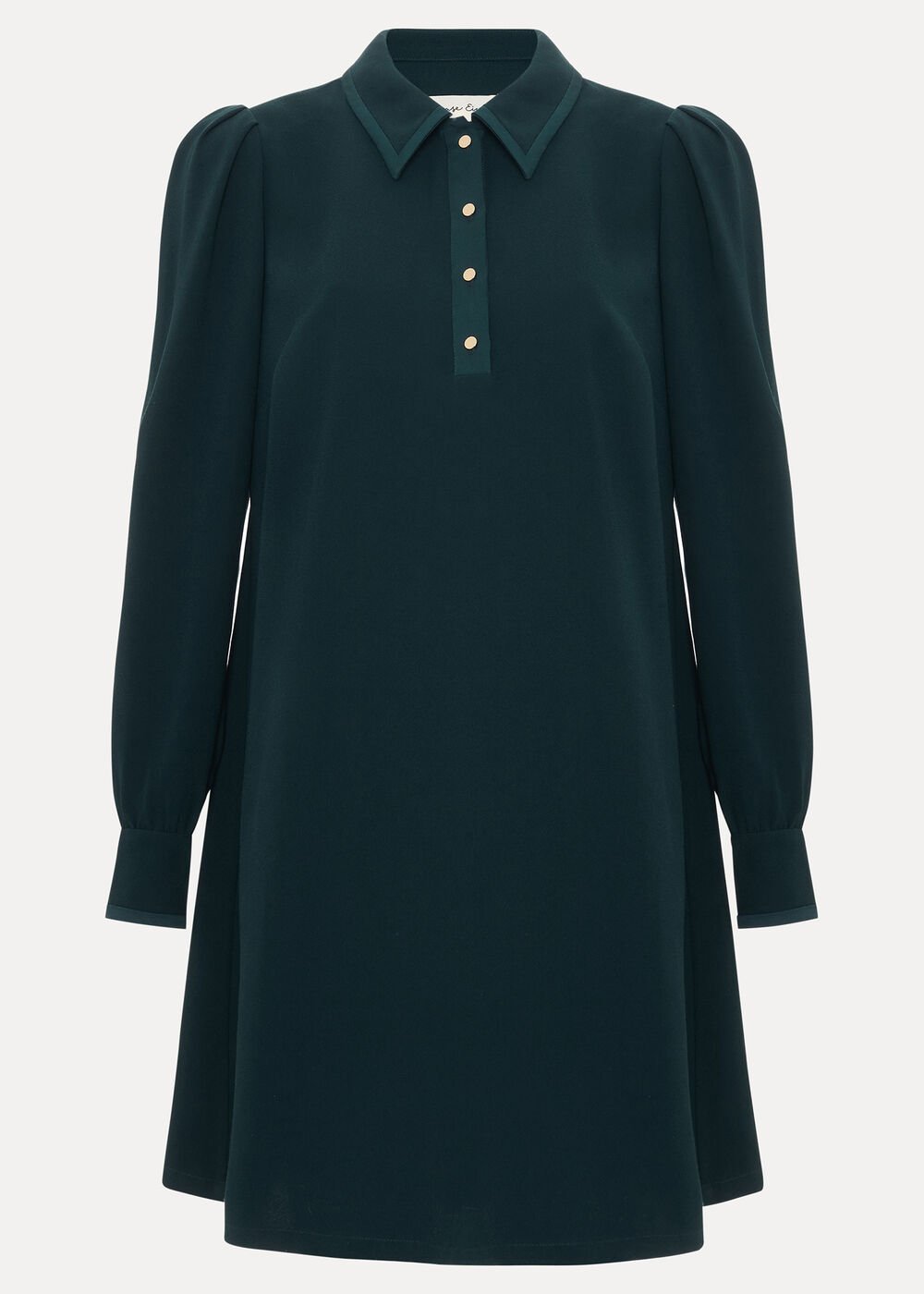 Gina Collar Swing Dress Green