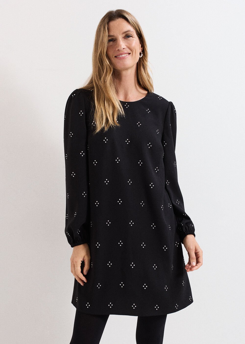 Luiza Hotfix Mini Dress Black