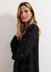 Luiza Hotfix Mini Dress Black