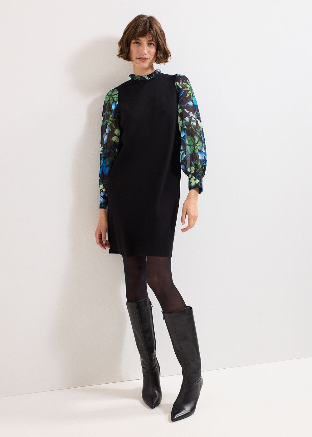 Ramona Printed Dress Black Multi