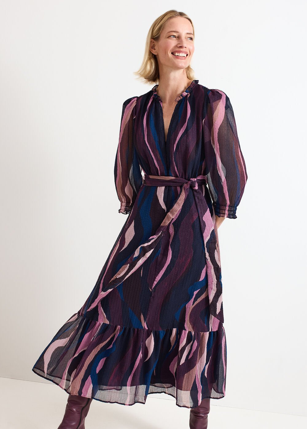 Petite Carra Midi Dress Multi
