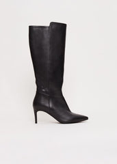 Leather Heeled Boots Black