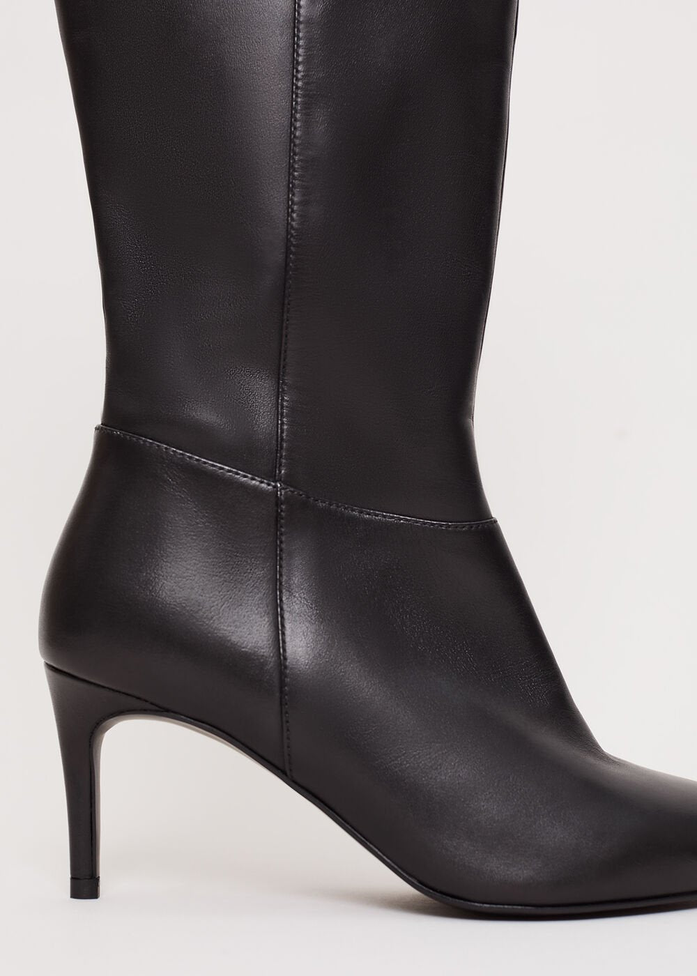 Leather Heeled Boots Black