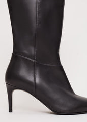 Leather Heeled Boots Black