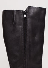 Leather Heeled Boots Black