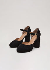 Black Suede Platform Black