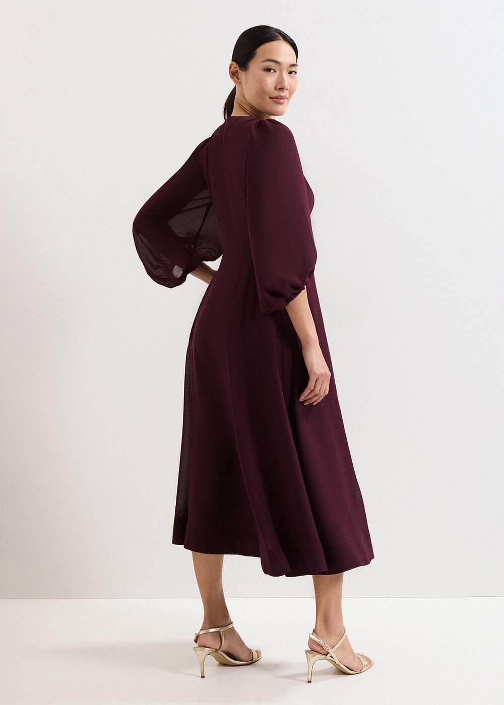 Vera Burgundy Dress Burgundy