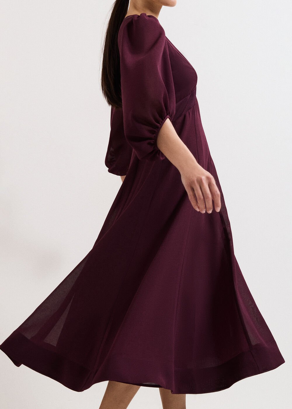 Vera Burgundy Dress Burgundy