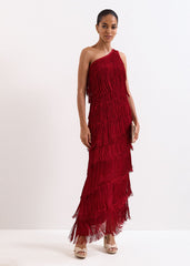 Otto Red Maxi dress Dark Red