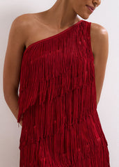 Otto Red Maxi dress Dark Red