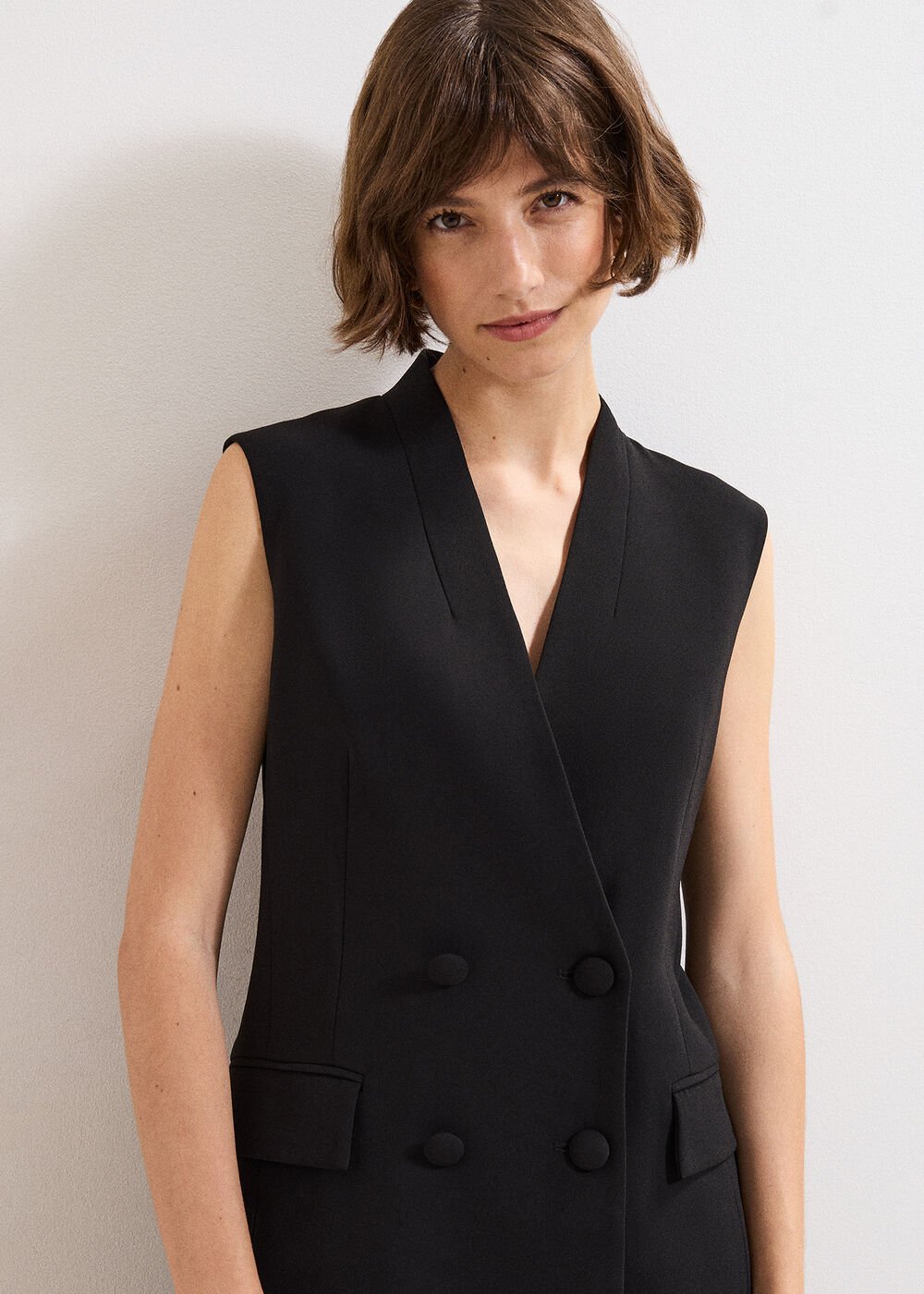 Vari Bow Waistcoat Black