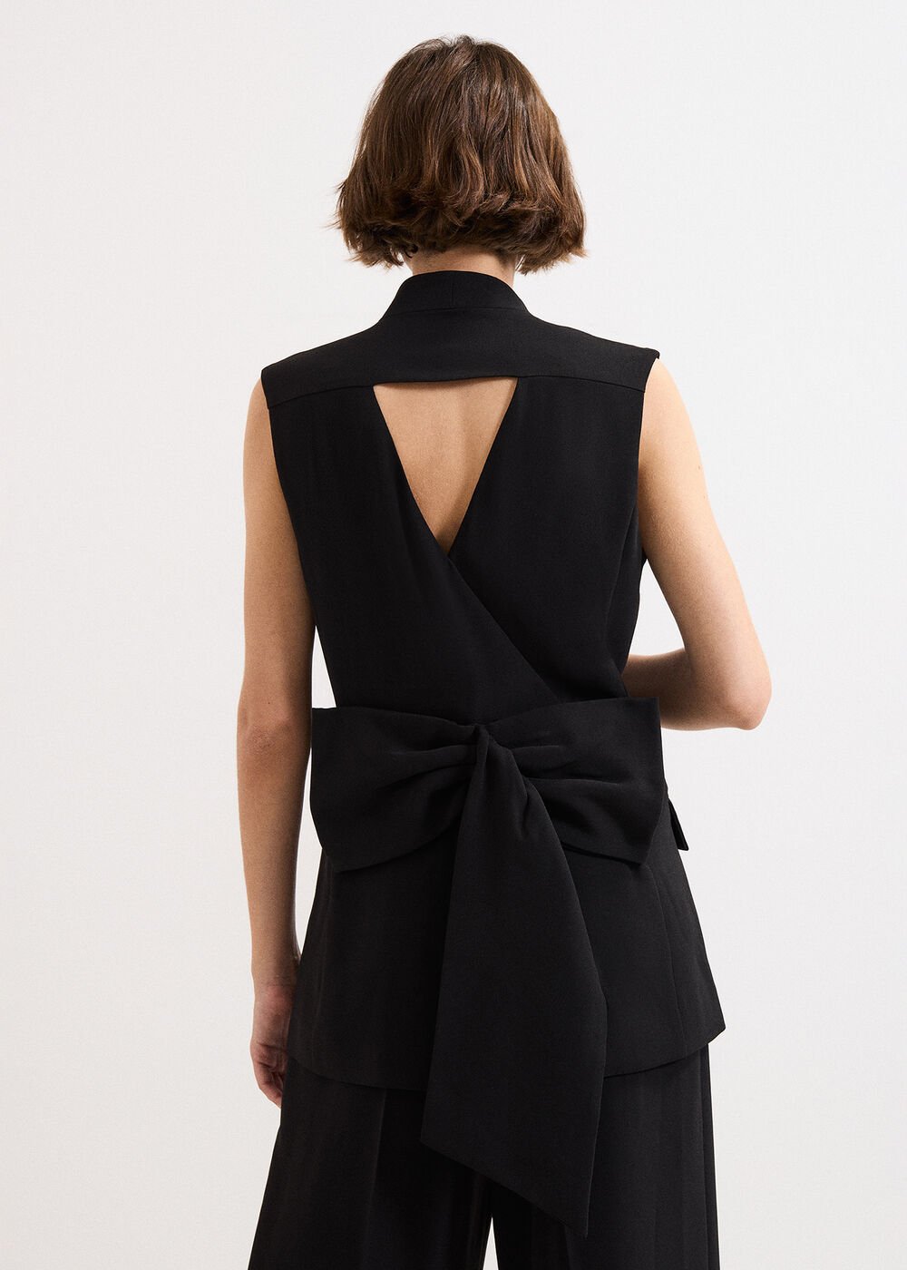 Vari Bow Waistcoat Black