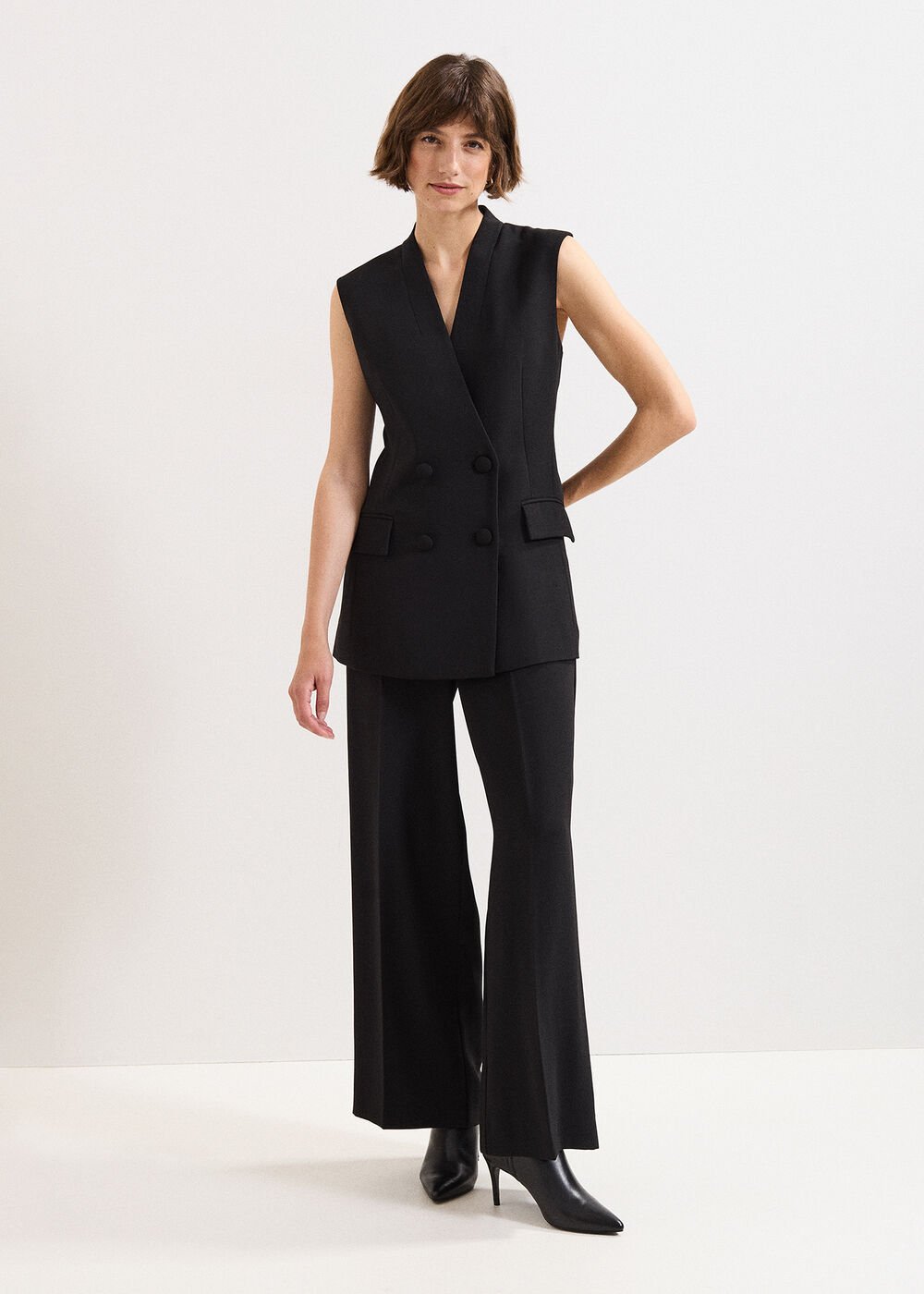 Vari Bow Waistcoat Black