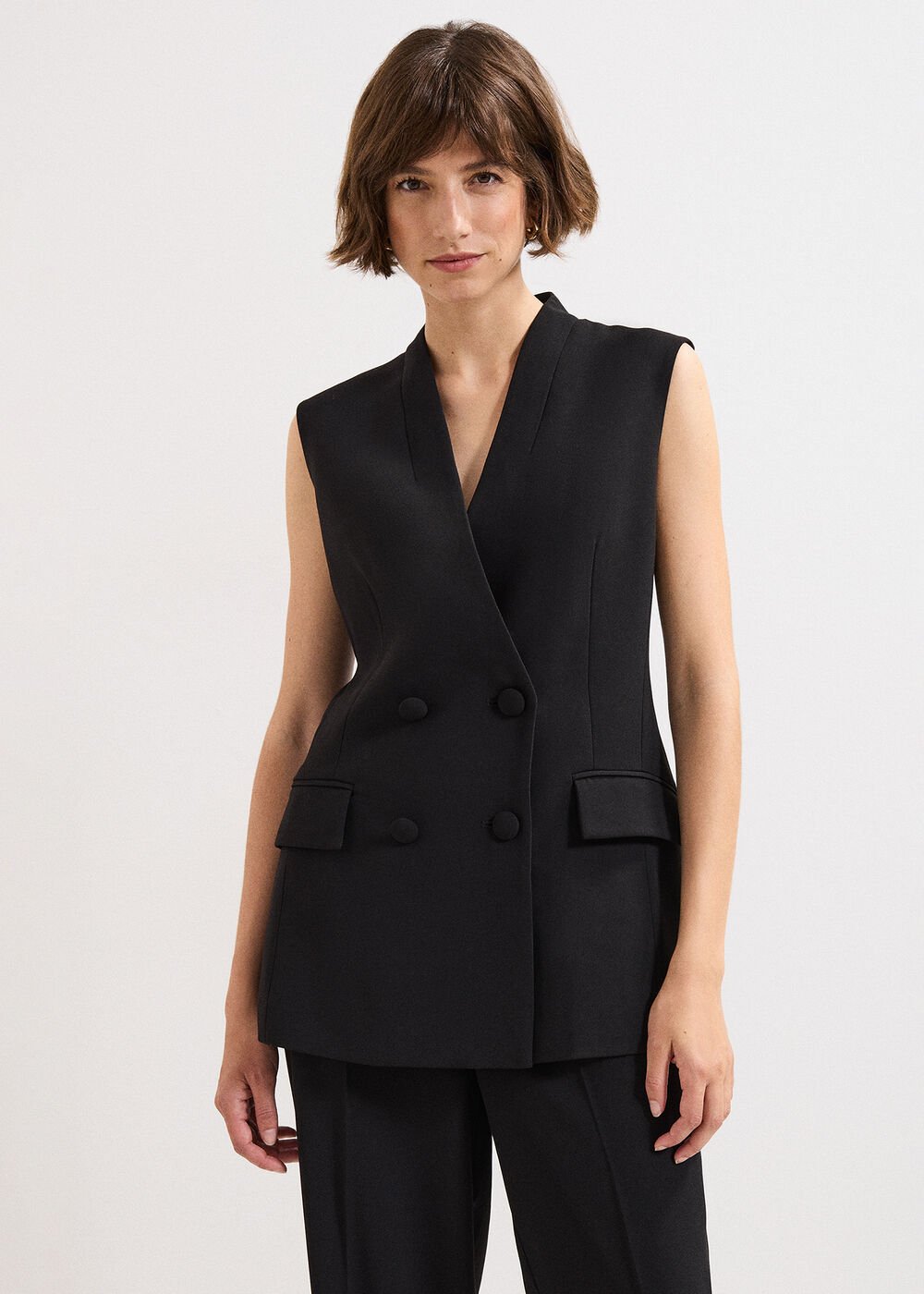Vari Bow Waistcoat Black