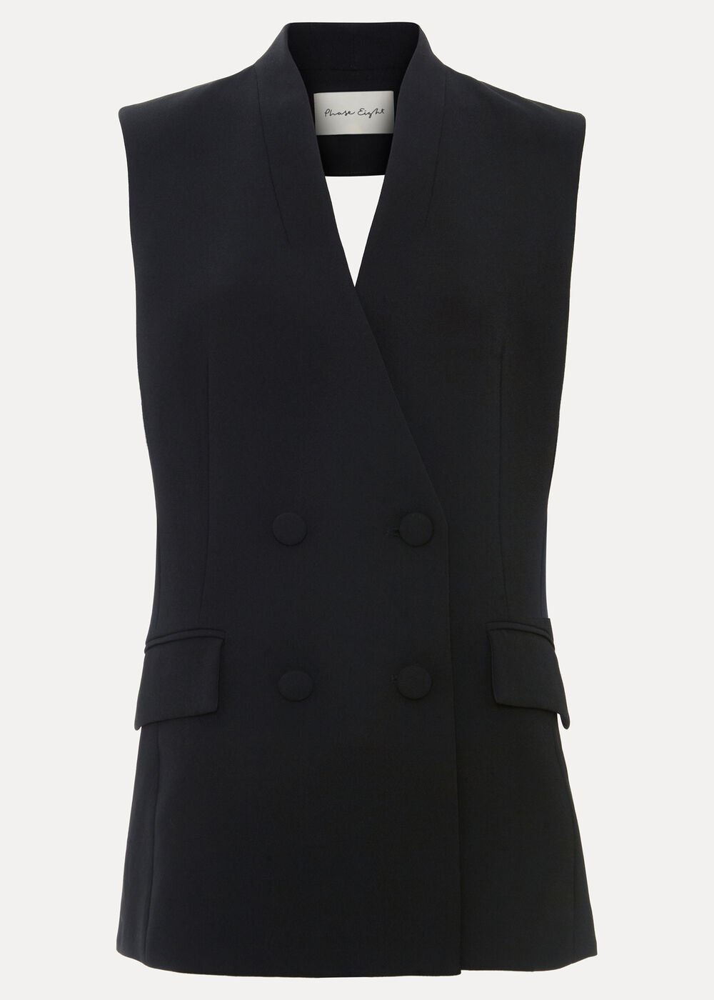 Vari Bow Waistcoat Black