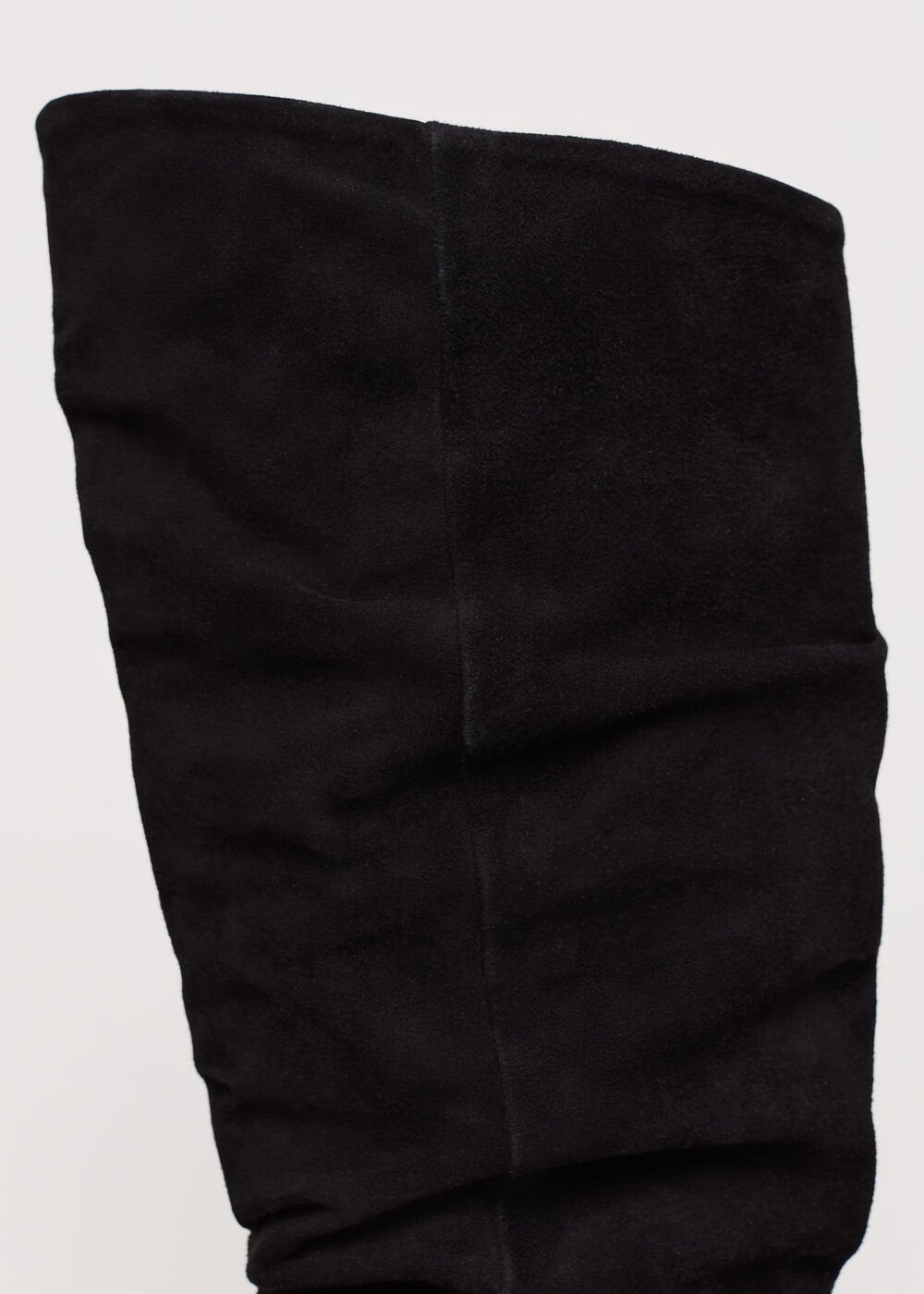 Suede Flat Boot Black