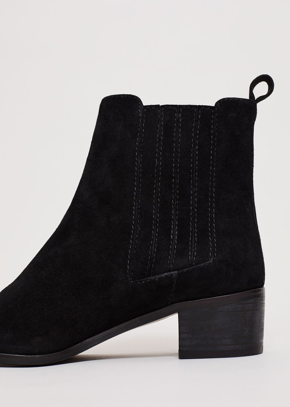 Suede Studded Boot Black