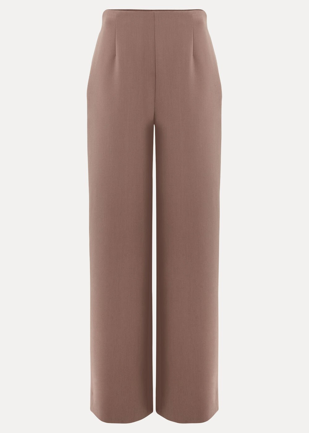 Aubrie Brown Straight Leg Trousers Neutral