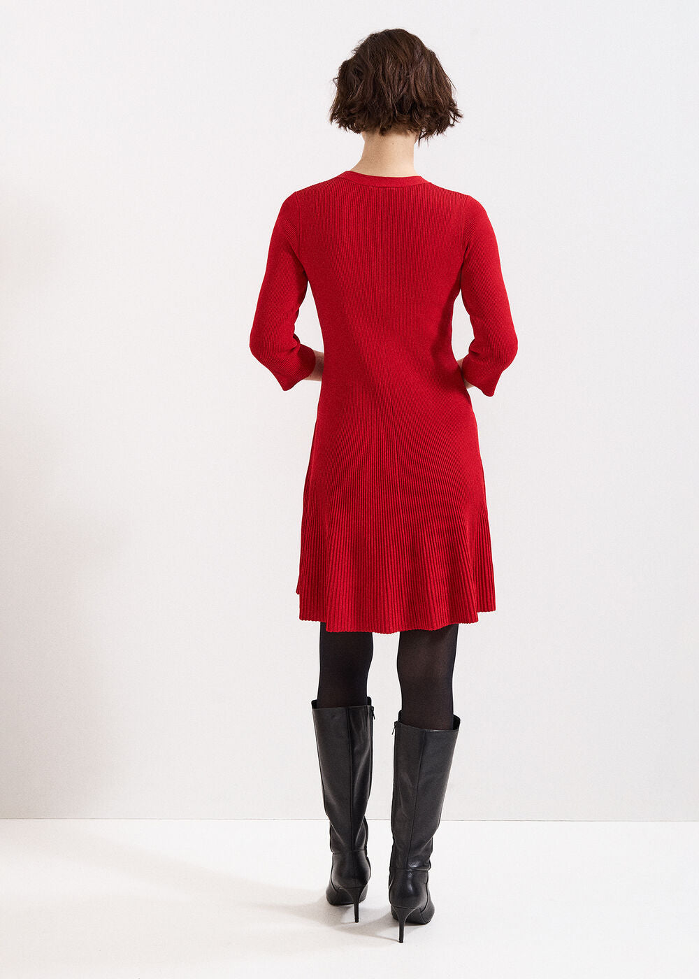 Rachel Swing Dress Dark Red