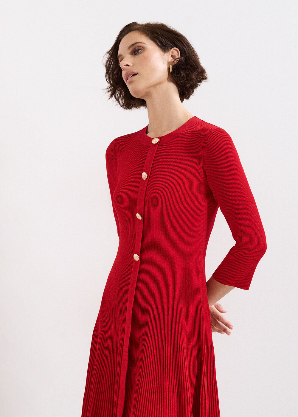 Rachel Swing Dress Dark Red