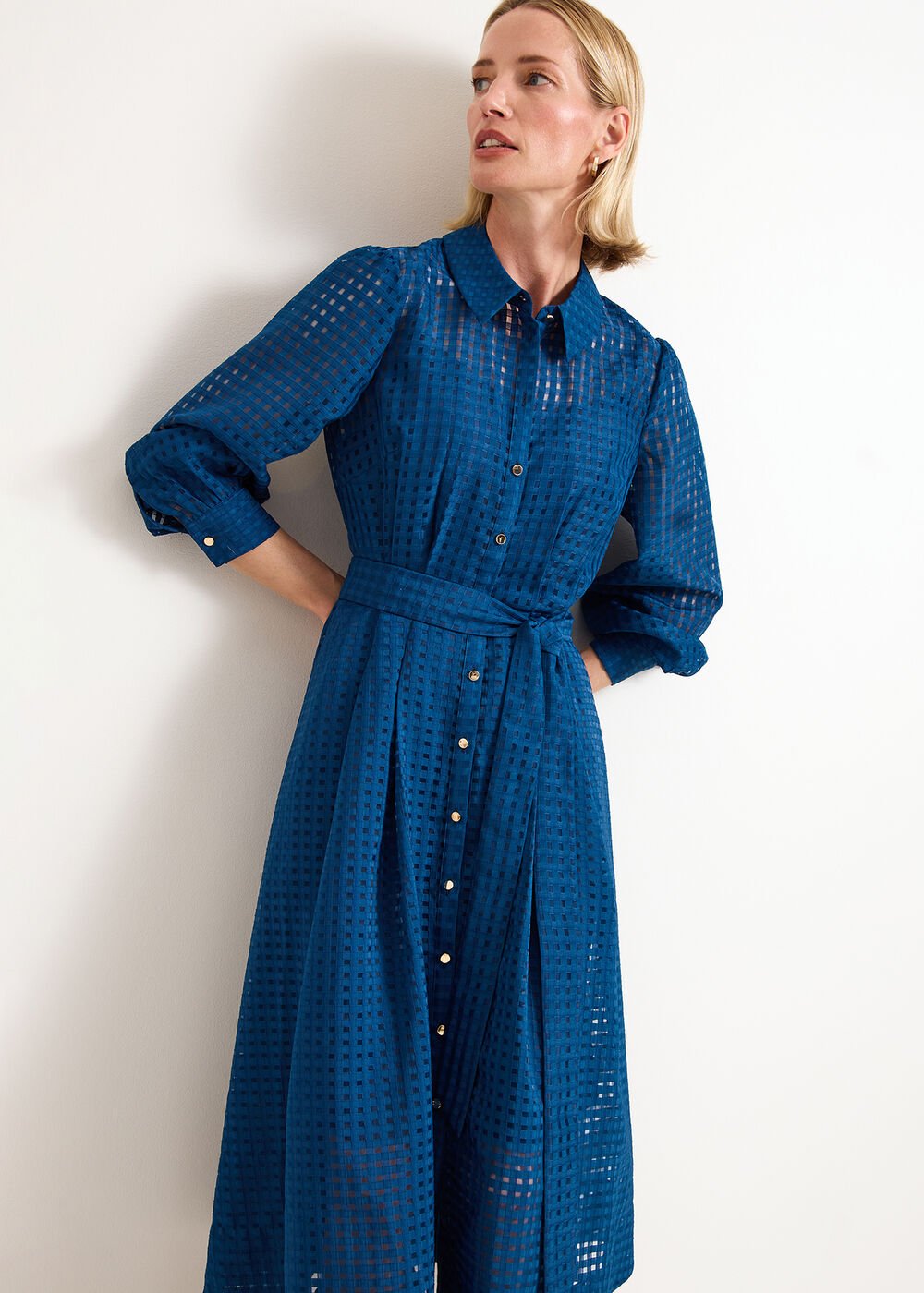 Natalie Midi Shirt Dress Teal