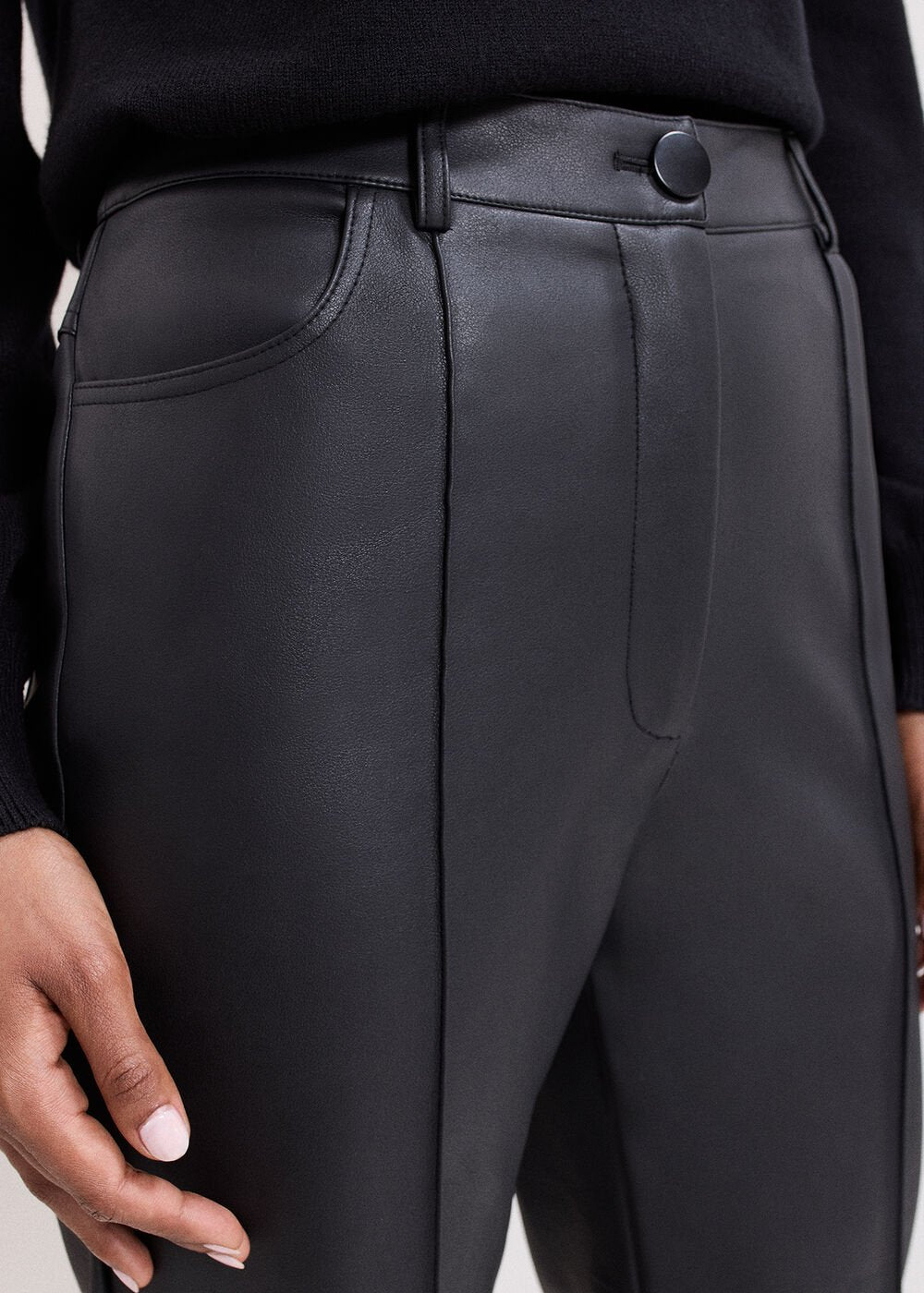 Kenzie PU Trouser Black