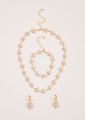 Snowflake Necklace Gold