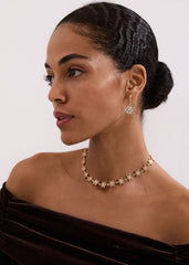 Snowflake Necklace Gold