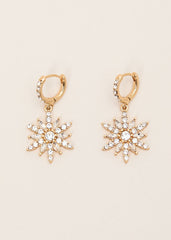 Snowflake Earrings Gold