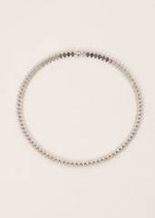 Short Stone Necklace Silver