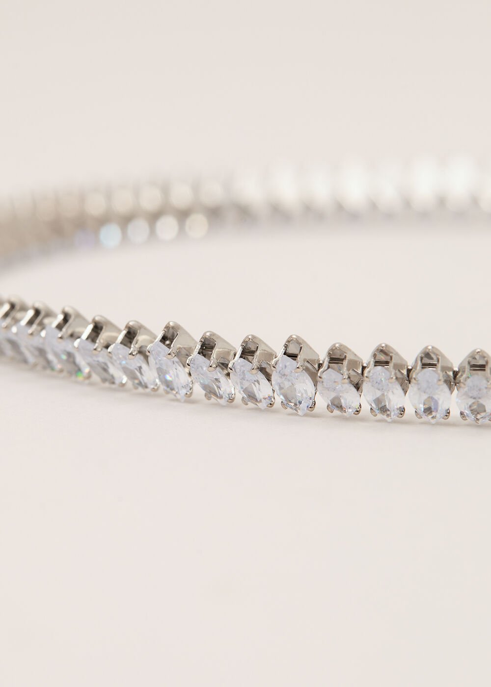 Short Stone Necklace Silver