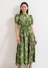 Bella Floral Midi Dress Green