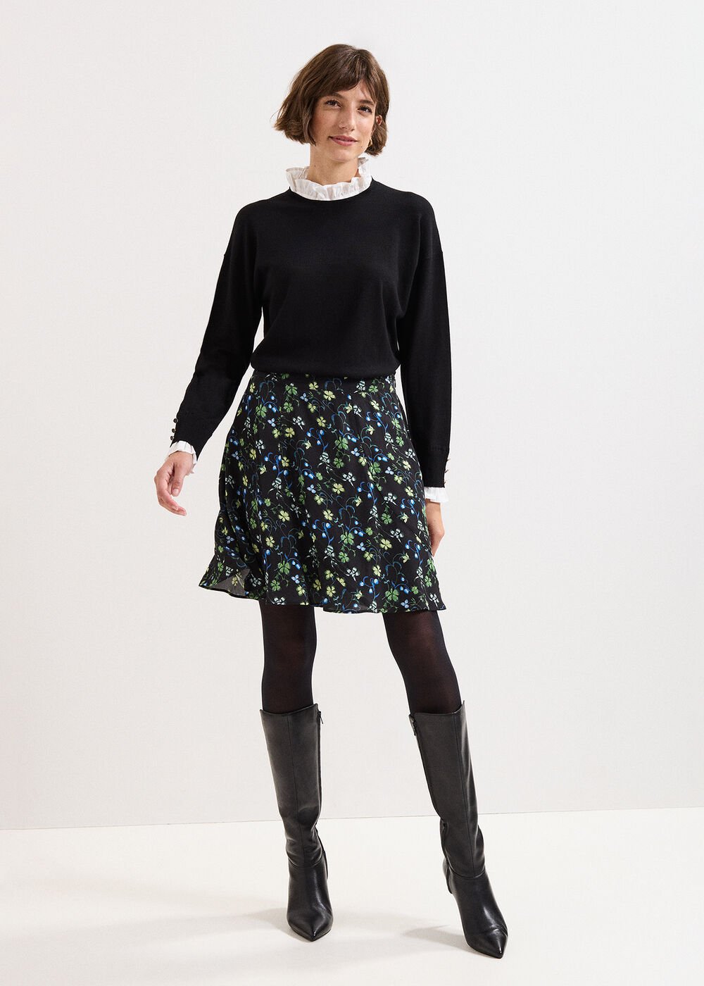 Ilaria Flippy Skirt Black