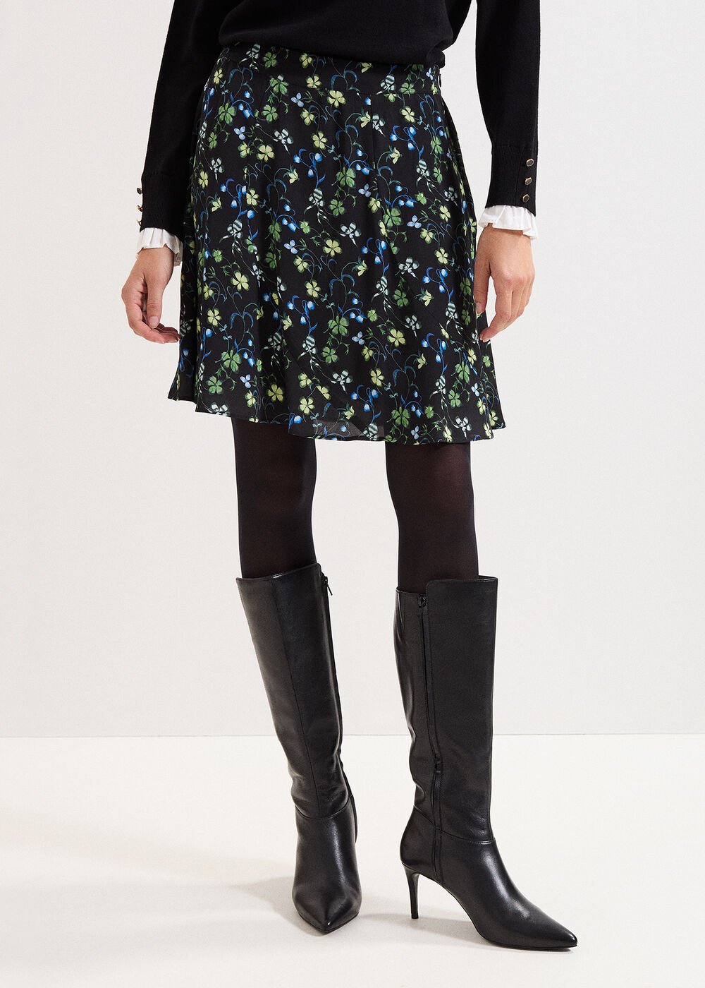 Ilaria Flippy Skirt Black