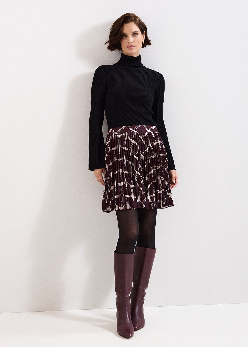 Mairi Mini Skirt Dark Red