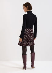 Mairi Mini Skirt Dark Red