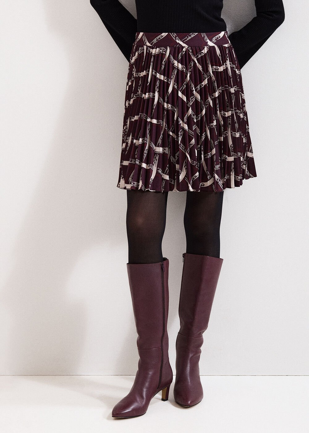 Mairi Mini Skirt Dark Red