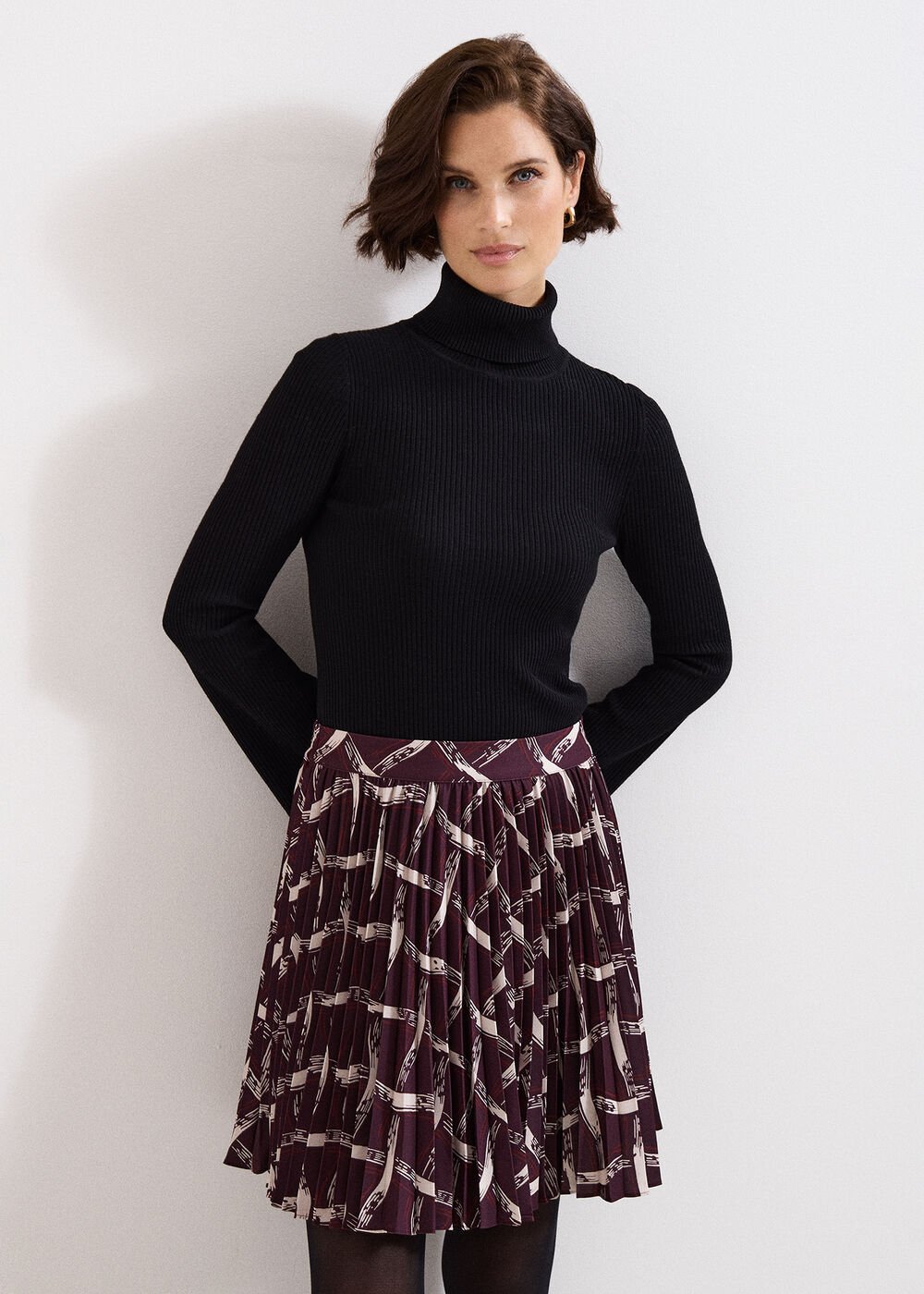 Mairi Mini Skirt Dark Red