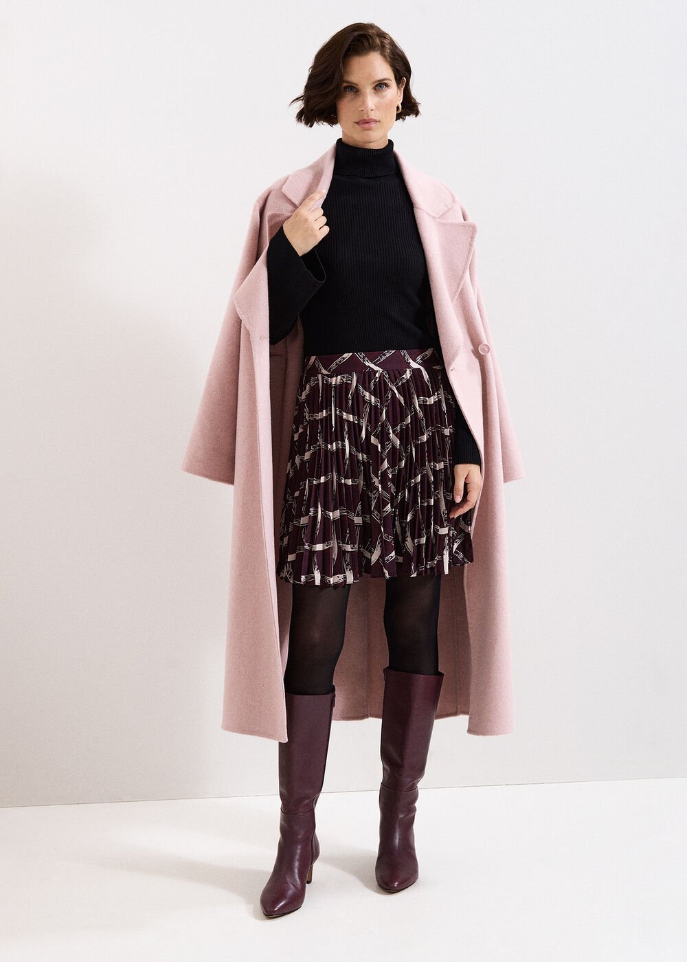 Mairi Mini Skirt Dark Red