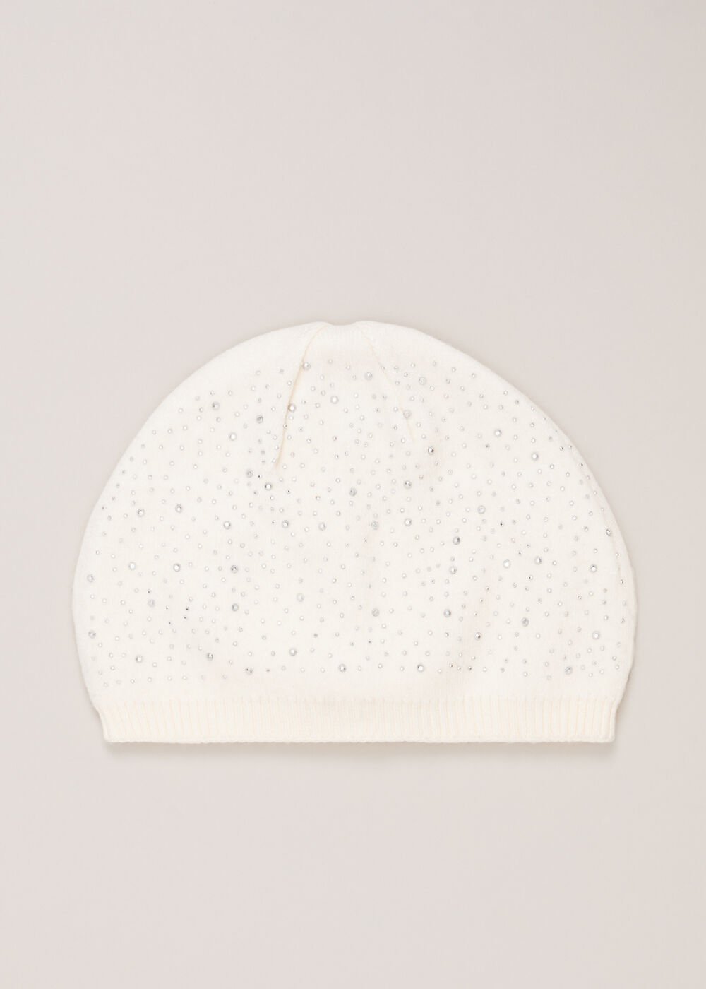 Sparkle Trim Hat Ivory