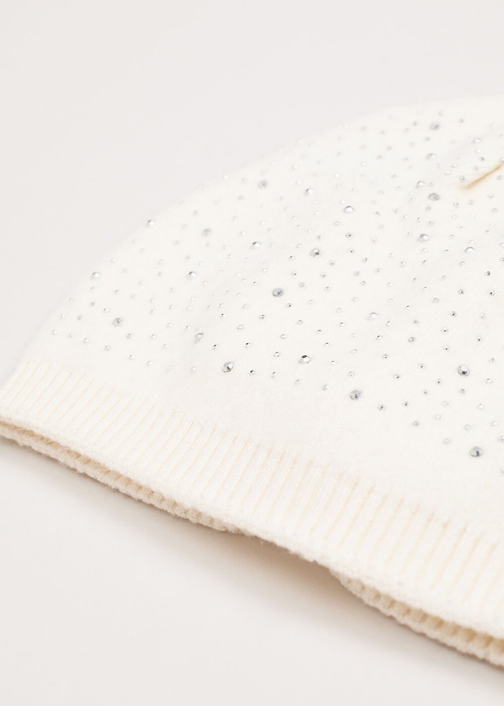 Sparkle Trim Hat Ivory