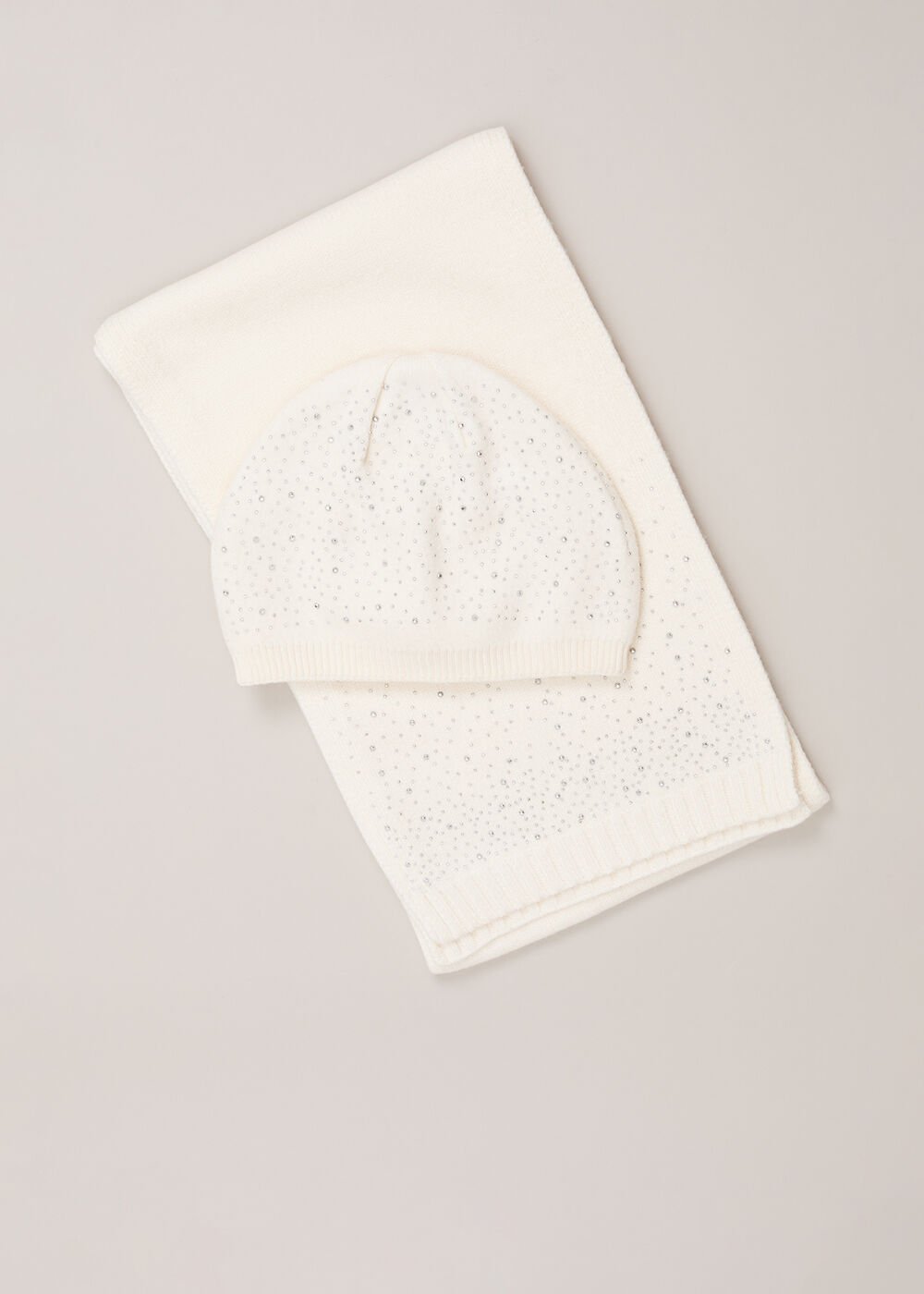 Sparkle Trim Hat Ivory