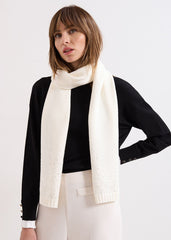 Sparkle Trim Scarf Ivory