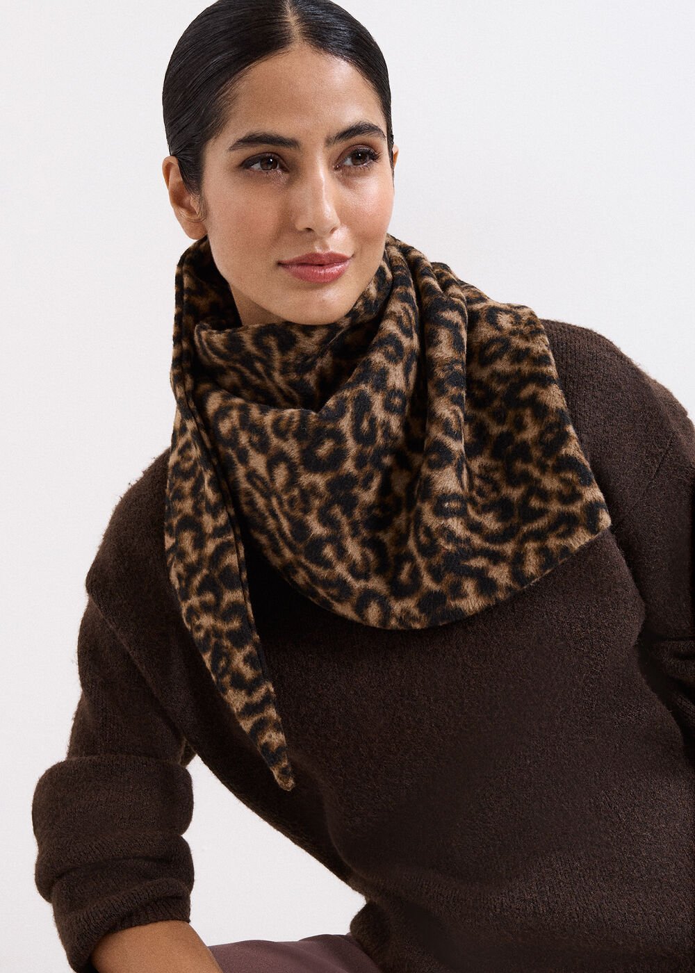 Leopard Print Scarf Multi