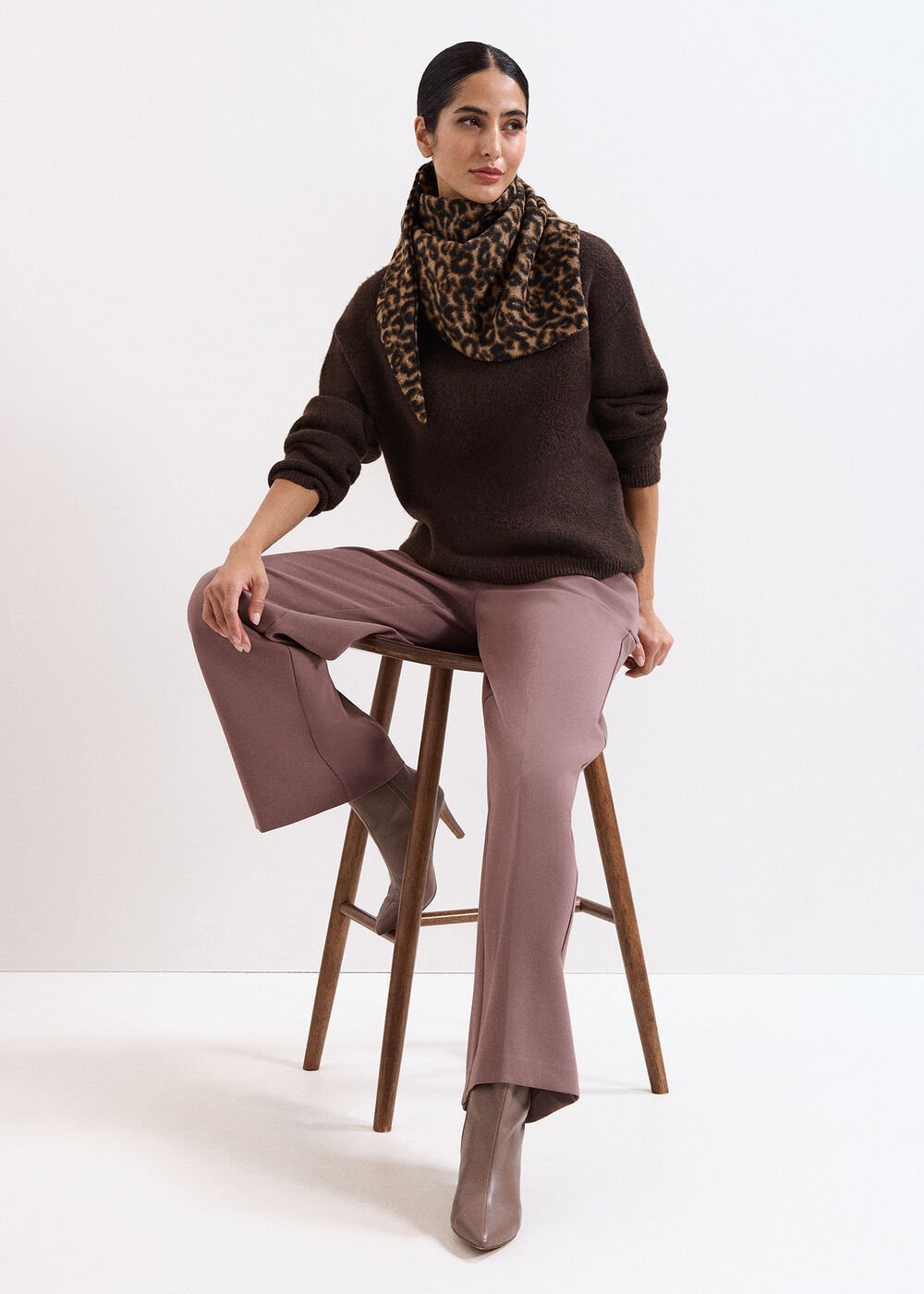 Leopard Print Scarf Multi